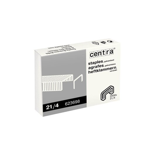 Esselte Centra - staples - 21/4 - galvanised - pack of 2000