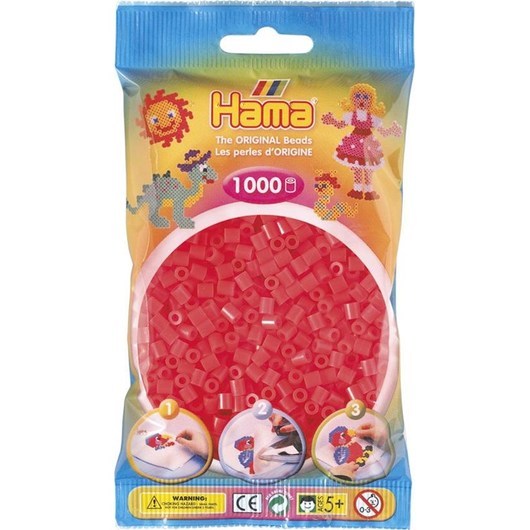 Hama Ironing beads-Red Neon (035) 1000pcs.