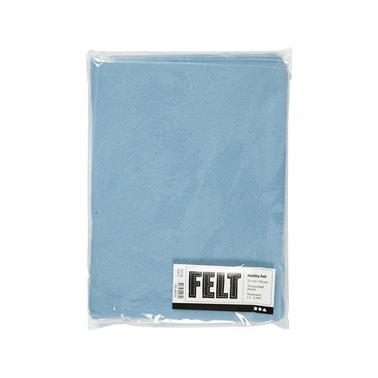 Creativ Company Hobby Felt Light Blue A4 10 Sheets