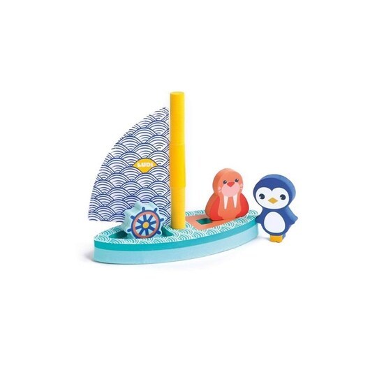 LUDI - Bathing boat with foam figures - (LU40082)