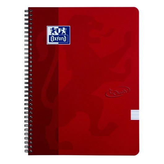 Oxford Touch Notebook A4 ruled 7 mm soft touch cover twin-wire 180 pages