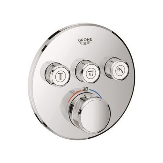 Grohe Grohtherm SmartControl Thermostat for installation with two valves, chrome