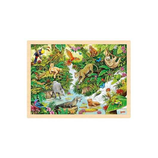 Goki Wooden Jigsaw Puzzle In the Jungle 96pcs. Trä