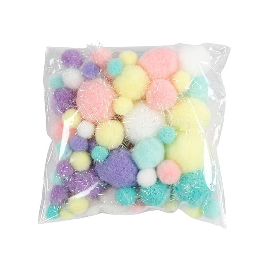 Creativ Company Pom-poms Pastel colours 62gr.