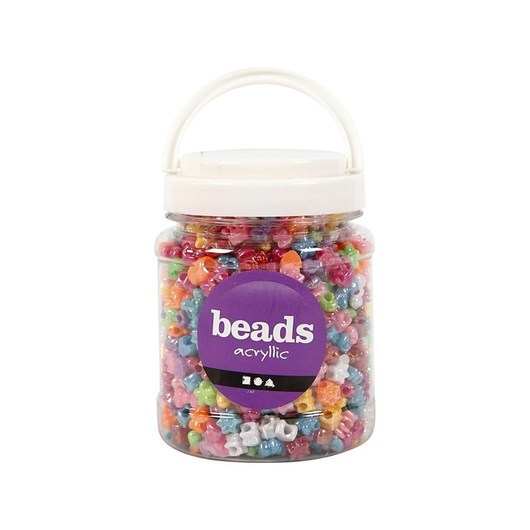 Creativ Company Figure Beads in Bucket Acryllic 1100pcs.