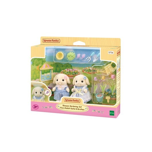 Sylvanian Families Blossom Gardening Set -Flora Rabbit Sister &amp; Brother