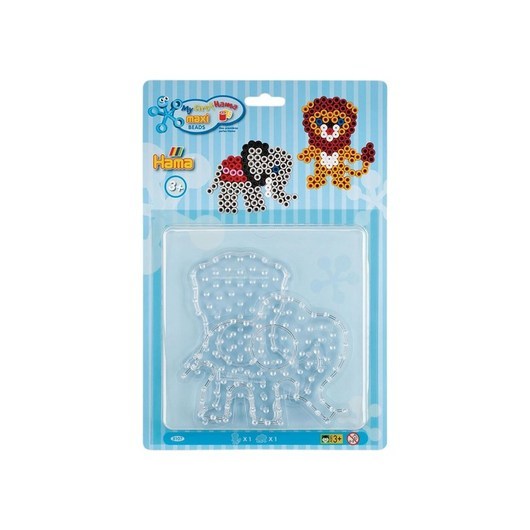 Hama Iron on Bead Plates Maxi - Lion and Elephant