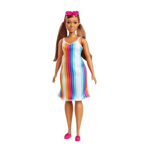 Barbie Loves the Ocean Doll - Rainbow Stripe Dress