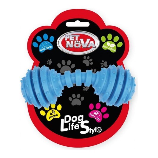 PET NOVA TPR Dumbbell Blue 12cm