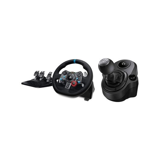 Logitech G29 Driving Force Racing Wheel (PS4 / PS3 / PC) + Driving Force Shifter bundle - Hjul &amp; Pedal Set - Sony PlayStation 3