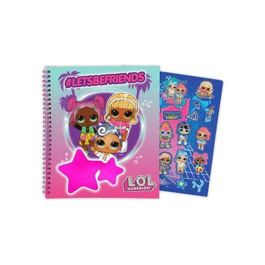 L.O.L. LOL. Notebook with sticker sheet