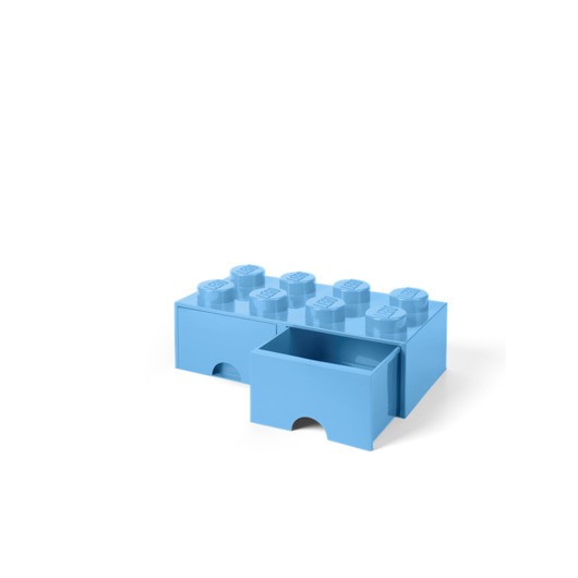 LEGO Förvaring med låda 8, ljus blå