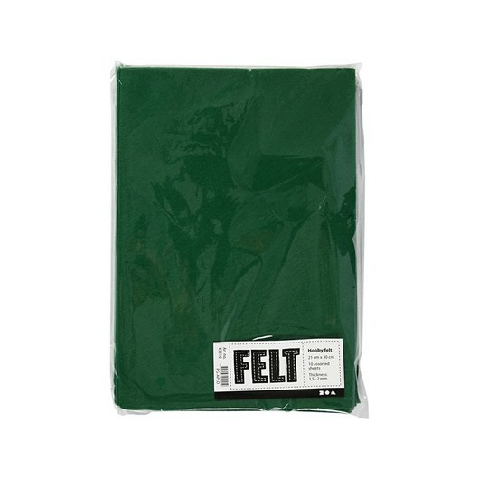 Creativ Company Hobby Felt Green A4 10 Sheets