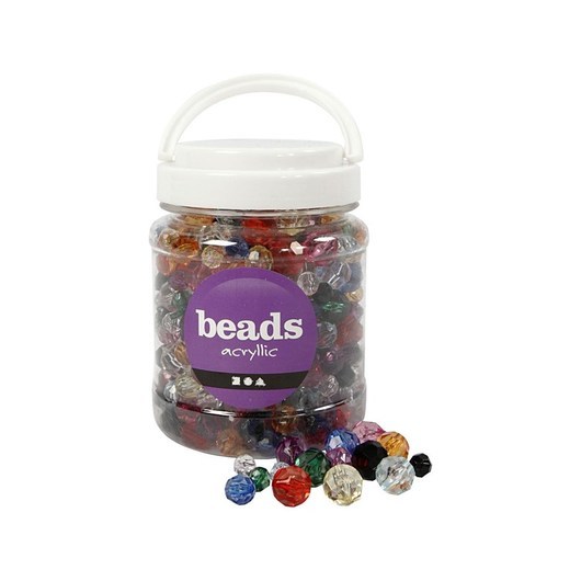 Creativ Company Faceted Beads Mix in Storage Bucket