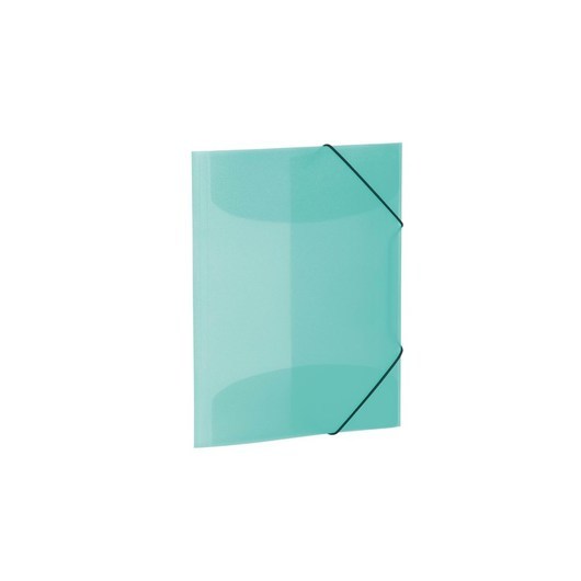 HERMA Elasticated folder A4 PP translucent turquoise