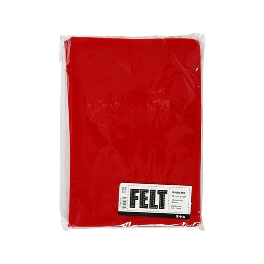 Creativ Company Craft felt Red A4 10 sheets