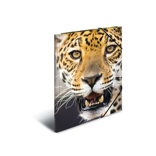 HERMA Elasticated folder A4 PP Leopard