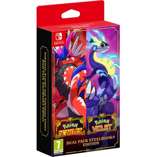 Pokémon Scarlet and Pokémon Violet Dual Pack SteelBook Edition - Nintendo Switch - RPG