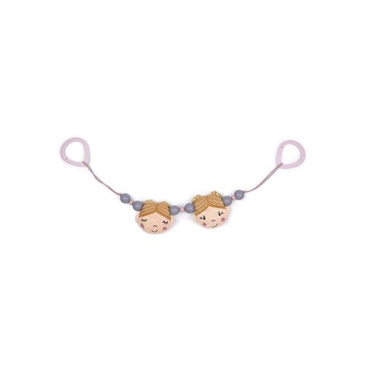 Smallstuff - Stroller Chain Knittet - Soft Rose