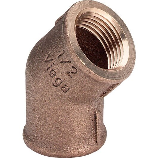 Viega Bend 45° socket/socket 3/4" gunmetal