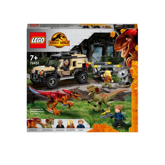 LEGO Jurassic World 76951 Pyroraptor &amp; Dilophosaurus - Transport