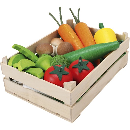 Trägrönsaker i låda, 17 st./ 1 förp.