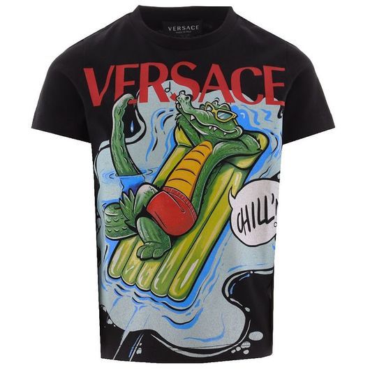 Versace T-shirt - Svart m. Krokodiler