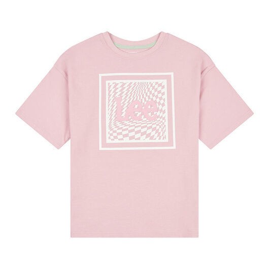 Lee T-shirt - Check Graphic - Rosa Nectar
