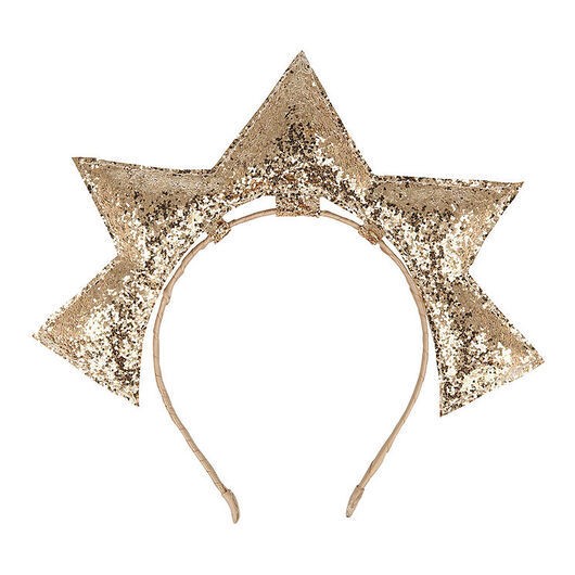 Meri Meri Diadem - Maskeradkläder - Gold Puffy Star Pannband