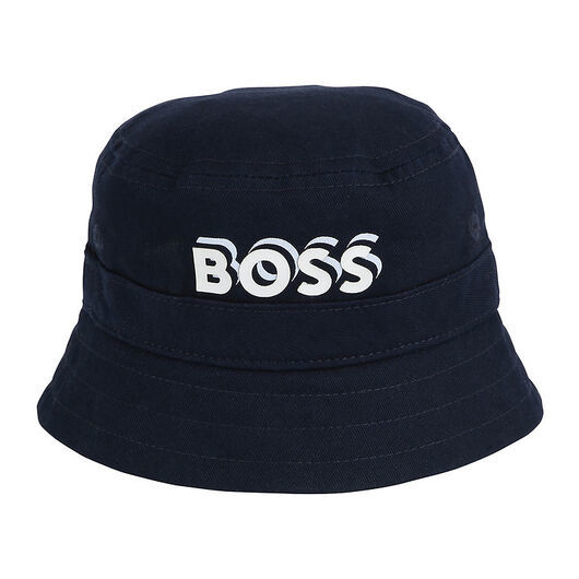 BOSS Bucket Hat - Marinblå m. Vit/Ljusblå