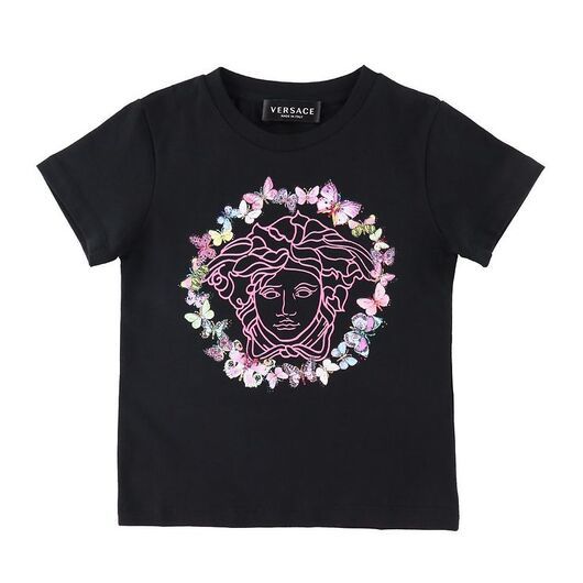 Versace T-shirt - Medusa Fluga - Svart/Rosa