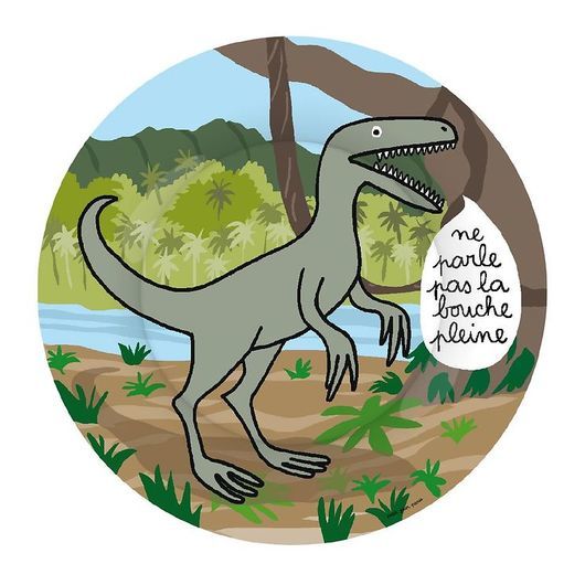 Petit Jour Paris Tallrik - Melamin - Dinosaurier