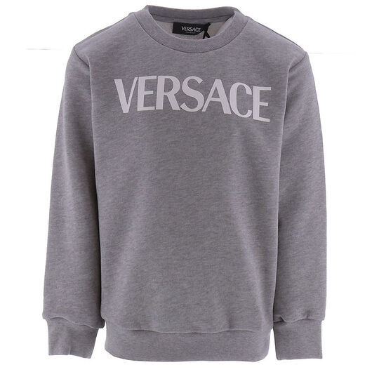 Versace Sweatshirt - Gråmelerad m. Vit