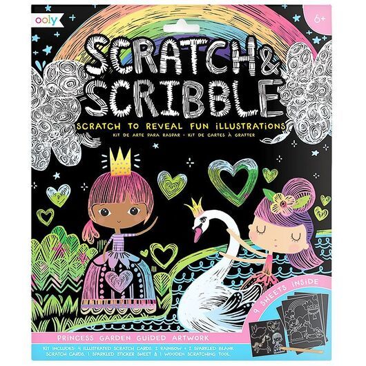 Ooly Scratch and Scribble Set - Princess Garden