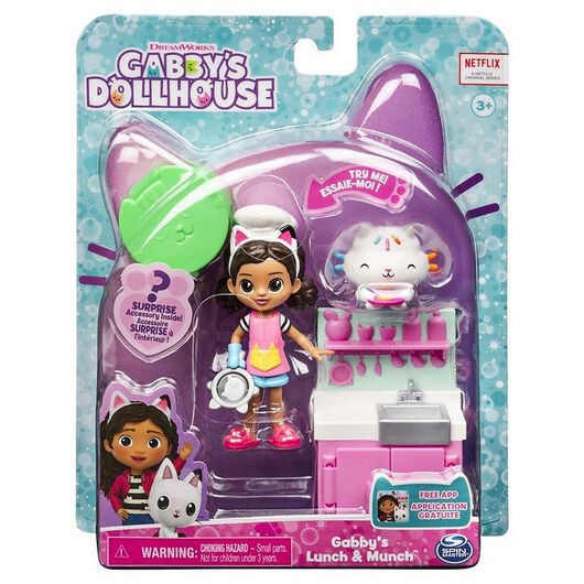 Gabby's Dollhouse Set - 4 Delar - Gabbys Lunch & Munch