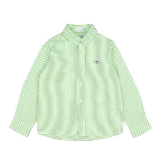 GANT Skjorta - Oxford - Slime Green/Vitrandig
