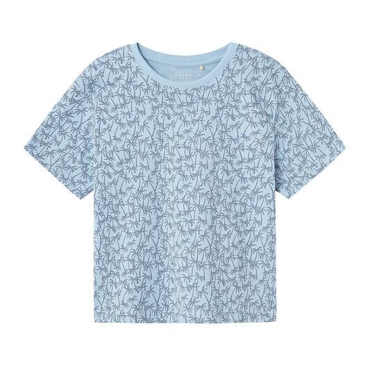 Name It T-shirt - NkmValther - Chambray Blue/Small Palm