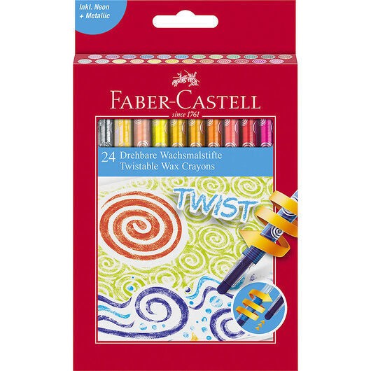 Faber-Castell Färgkritor - Vridbar - 24 st.