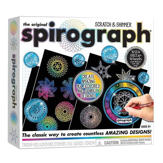 Spirograph Teckningsset - 28 Delar - Scratch & Shimmer