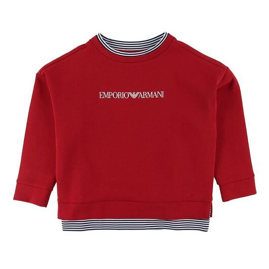 Emporio Armani Sweatshirt - Röd m. Logo