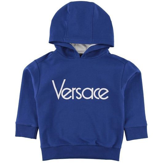 Versace Hoodie - Blå/Vit m. Logo