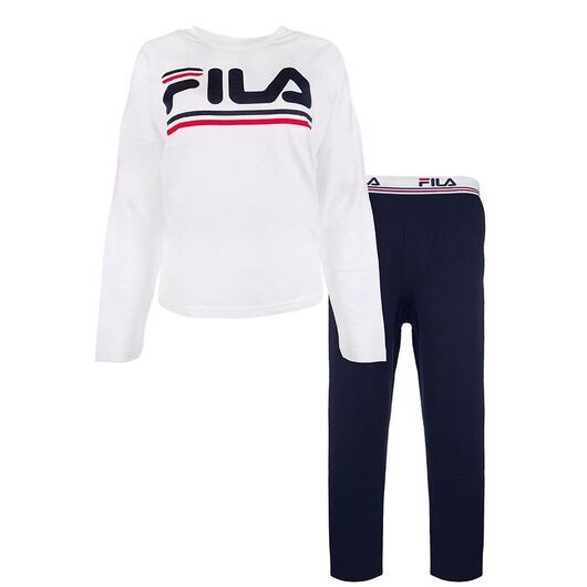Fila Pyjamas - Vit/Marinblå m. Logo