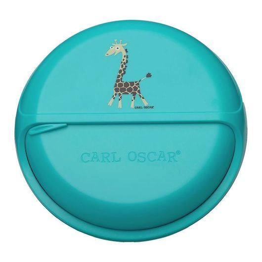 Carl Oscar Snacksbox - 15 cm - Turquoise Giraffe