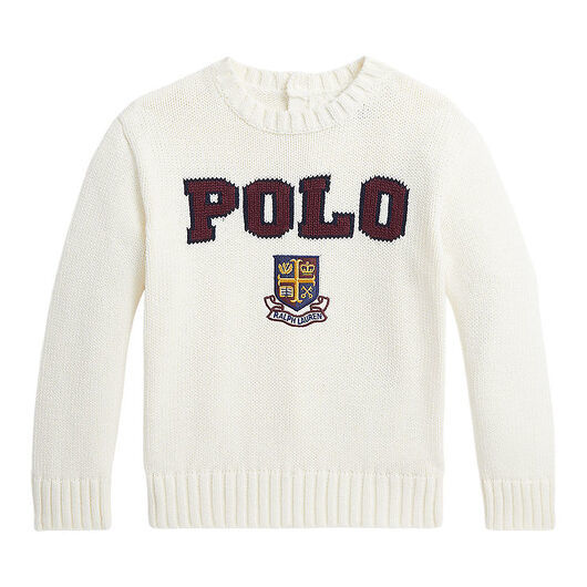 Polo Ralph Lauren Tröja - Stickad - Creme m. Polo