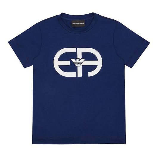 Emporio Armani T-shirt - Mörkblå m. Vit