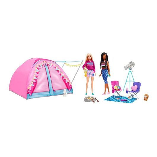 Barbie Dockset - Camping Tält Och Dockor Brooklyn Och Malibu