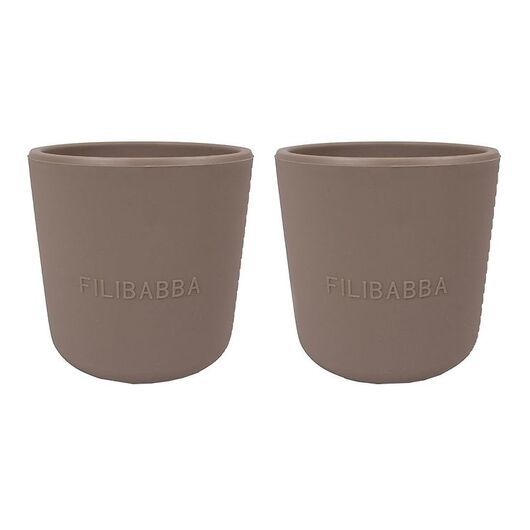 Filibabba Silikon Mugg - 2-pack - Warm Grey
