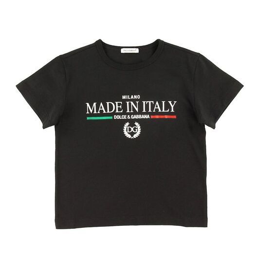 Dolce & Gabbana T-shirt - DNA Jr - Svart m. Tryck