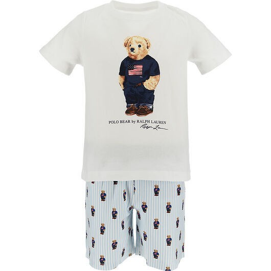 Polo Ralph Lauren Pyjamas - Vit/Blå m. Gosedjur