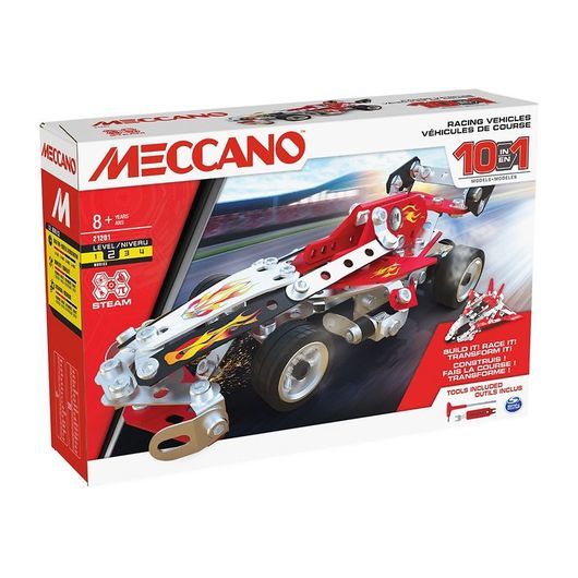 Meccano Construction Byggset - 10 i 1 - Racerbilar